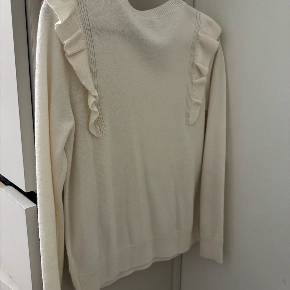 Vineyard Vines Girl’s Soft Cream Crew Neck Sweater - Picture 3 of 5